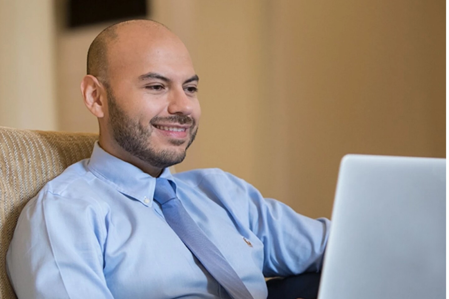 Man working on laptop