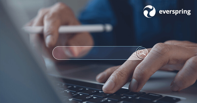 Person typing on computer zoomed in