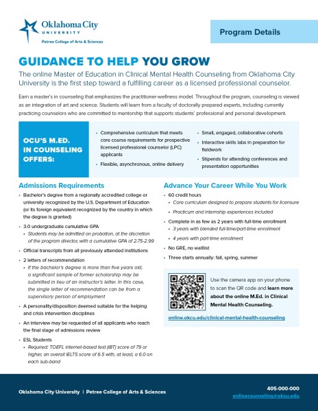 OCU Clinical Mental Health Counseling - Program Details thumbnail