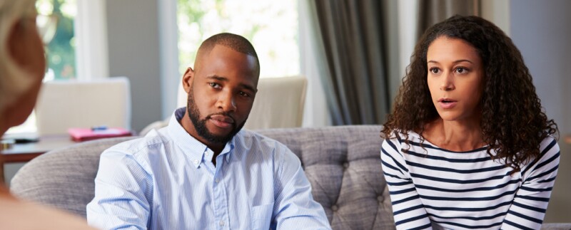 Male and female in couple's counseling
