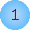 The number 1 inside a light blue circle