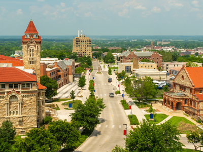 Lawrence, Kansas University campus where the Algerian team for the FIFA World Cup will be based