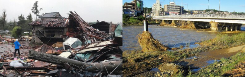 Typhoon Hagibis destruction