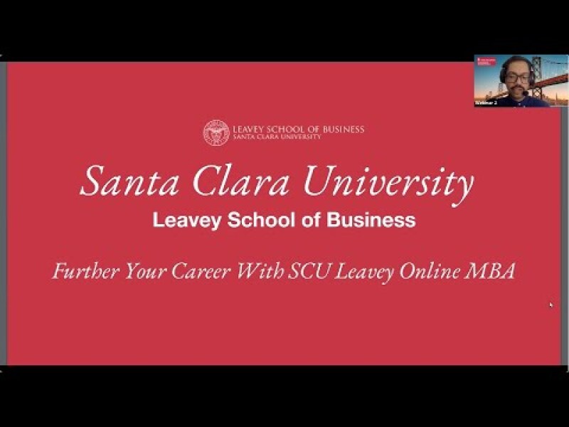 Silicon Valley Careers Info Session: Further Your Success with SCU's Online MBA