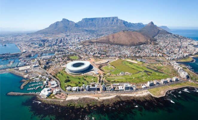 Aerial view of Cape Town, South Africa