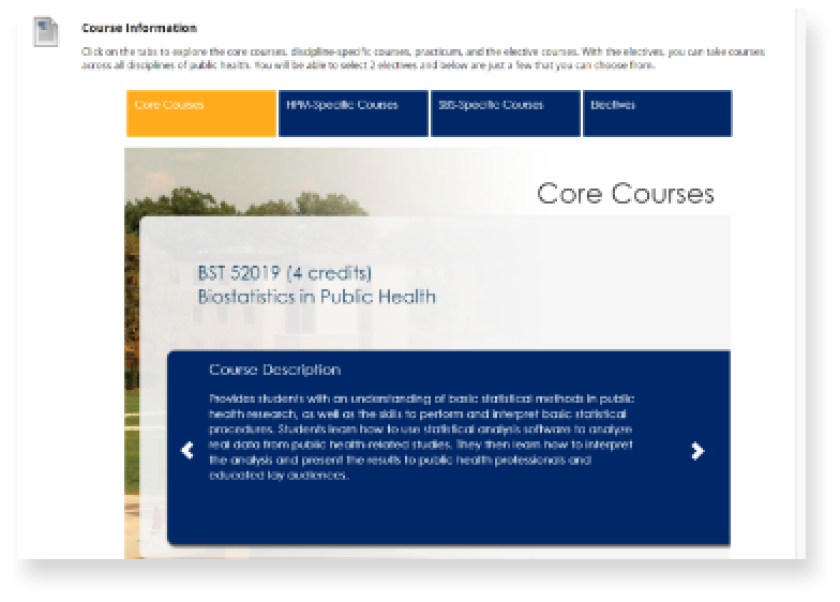 Exploring weekly modules page example