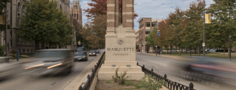 Marquette University tower on campus