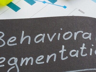 behavioral segmentation sign with marks on notepad