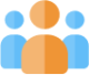 Three people arranged in two rows
