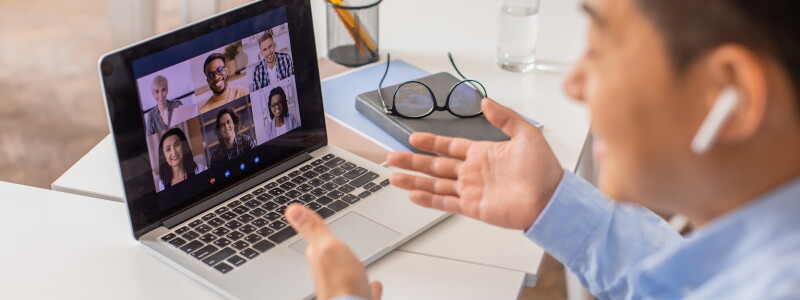 Virtual class discussion in an online counseling program.