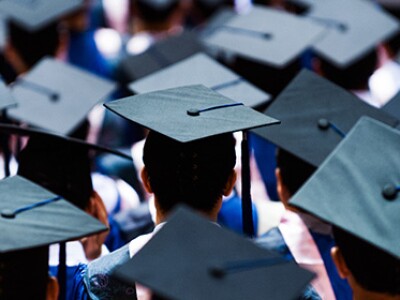 group of college graduates