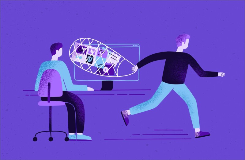 Student stealing another student's work.