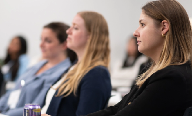 group of women listening to a lecture