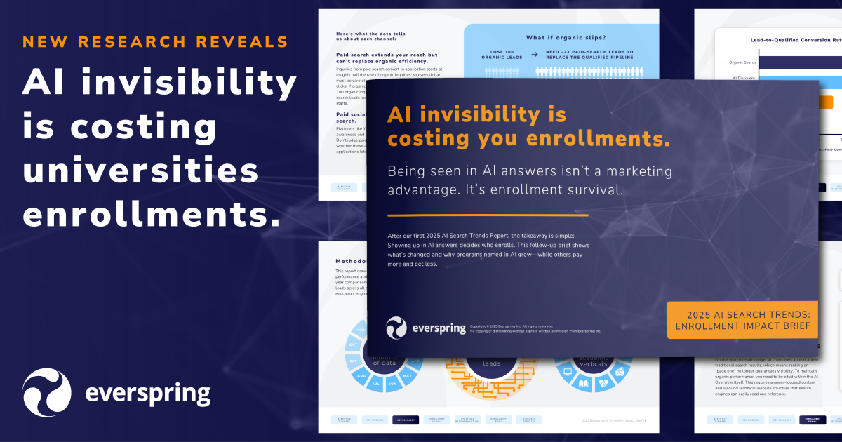 Invisability Research New Everspring Research Reveals the Impact of AI Invisibility on Enrollment