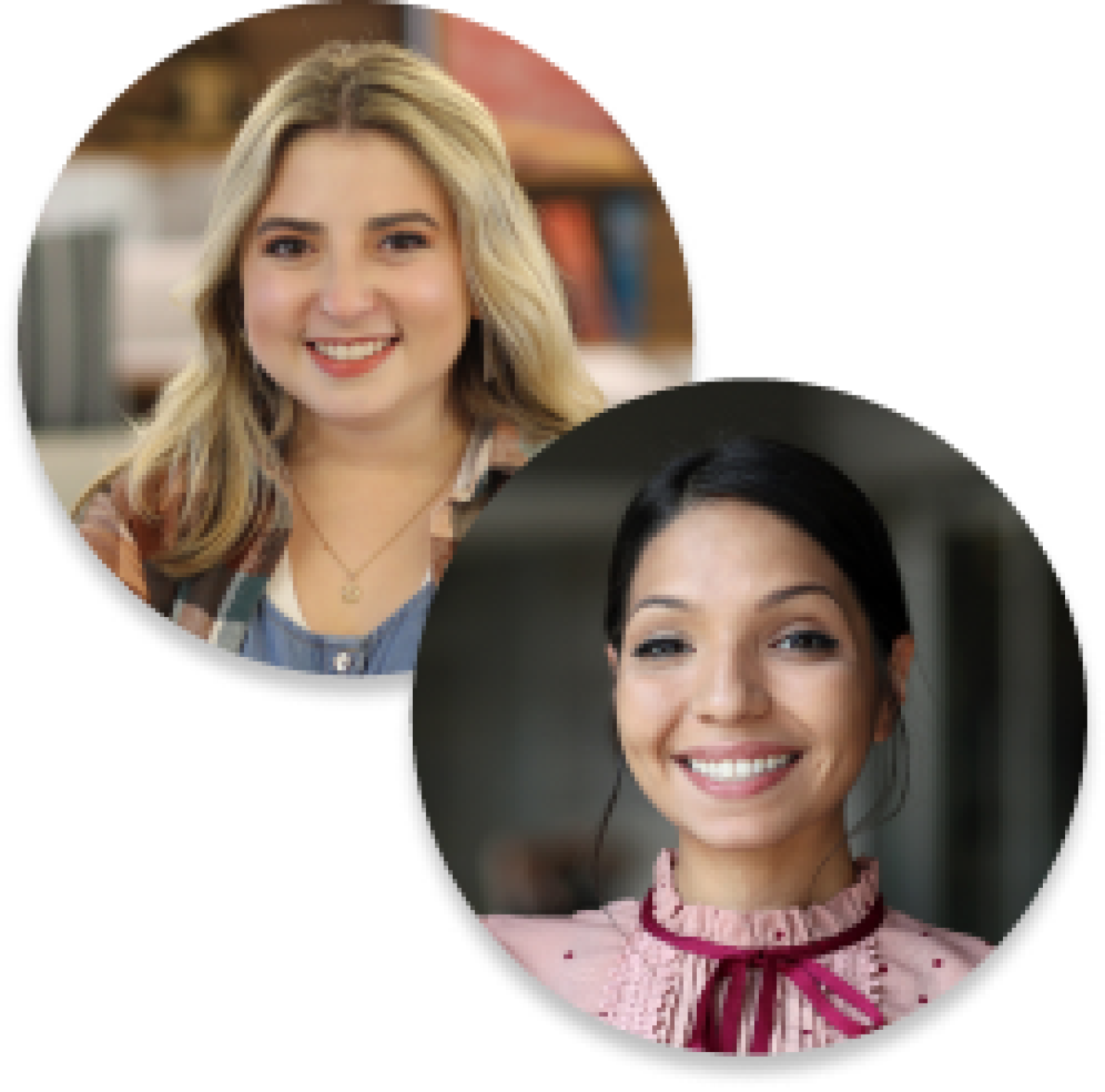 Admissions Outreach Advisor headshots of Emily and Eliana.