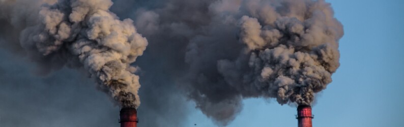 Air pollution from factory