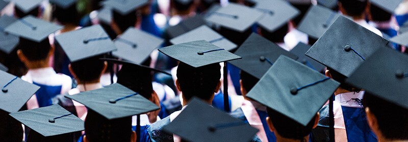 group of college graduates