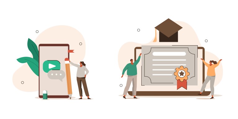 Students celebrating achievements.