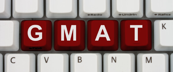 The word GMAT spelled out on individual keys of a keyword