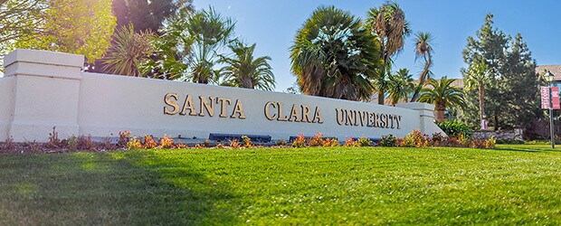 Santa Clara University Entrance Sign