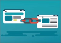 Graphic of two webpages connected by two chain links.