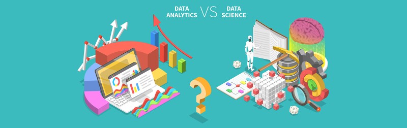 isometric graphic of data analytics illustration and data science illustration