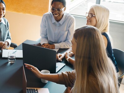 Marketing team meeting