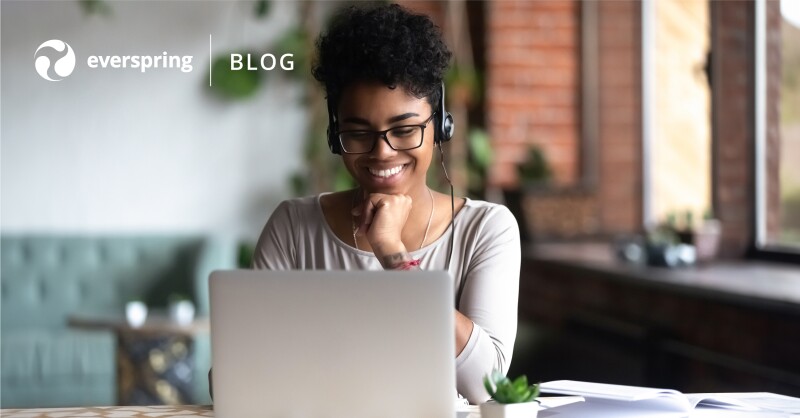 student learning using laptop
