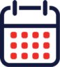 Calendar with date boxes