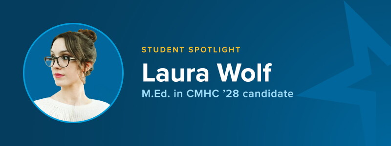 Headshot of Laura Wolf, M.Ed. in CMHC '28 candidate