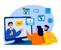 Hybrid team at work on a project