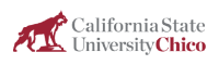 California State University, Chico logo with wildcat and red-gray text