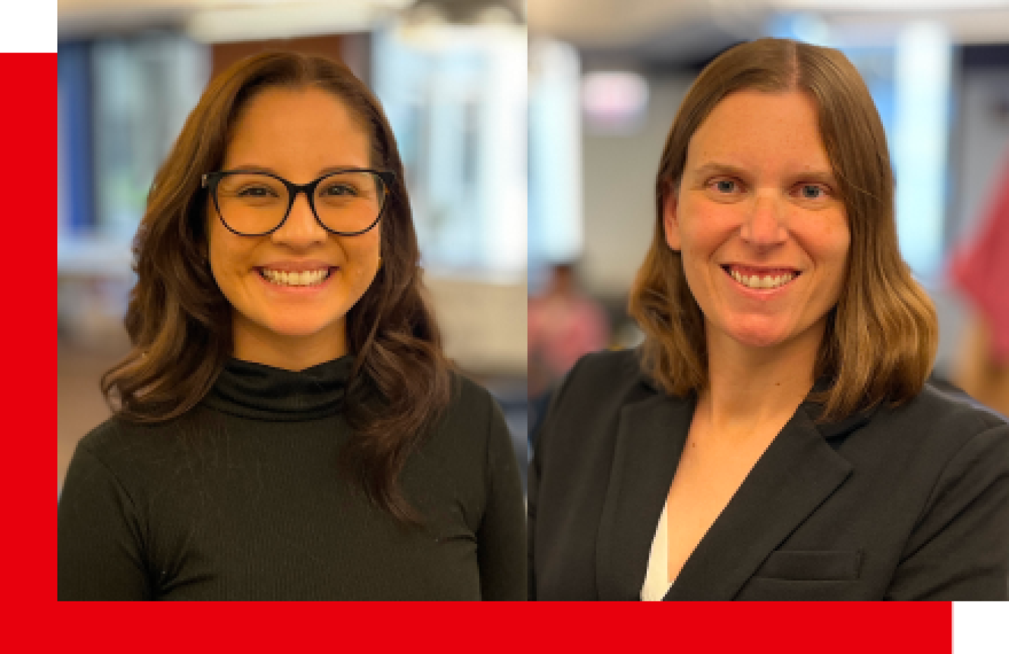 Close-up of KU Admission Advisors, Erica and Susan.