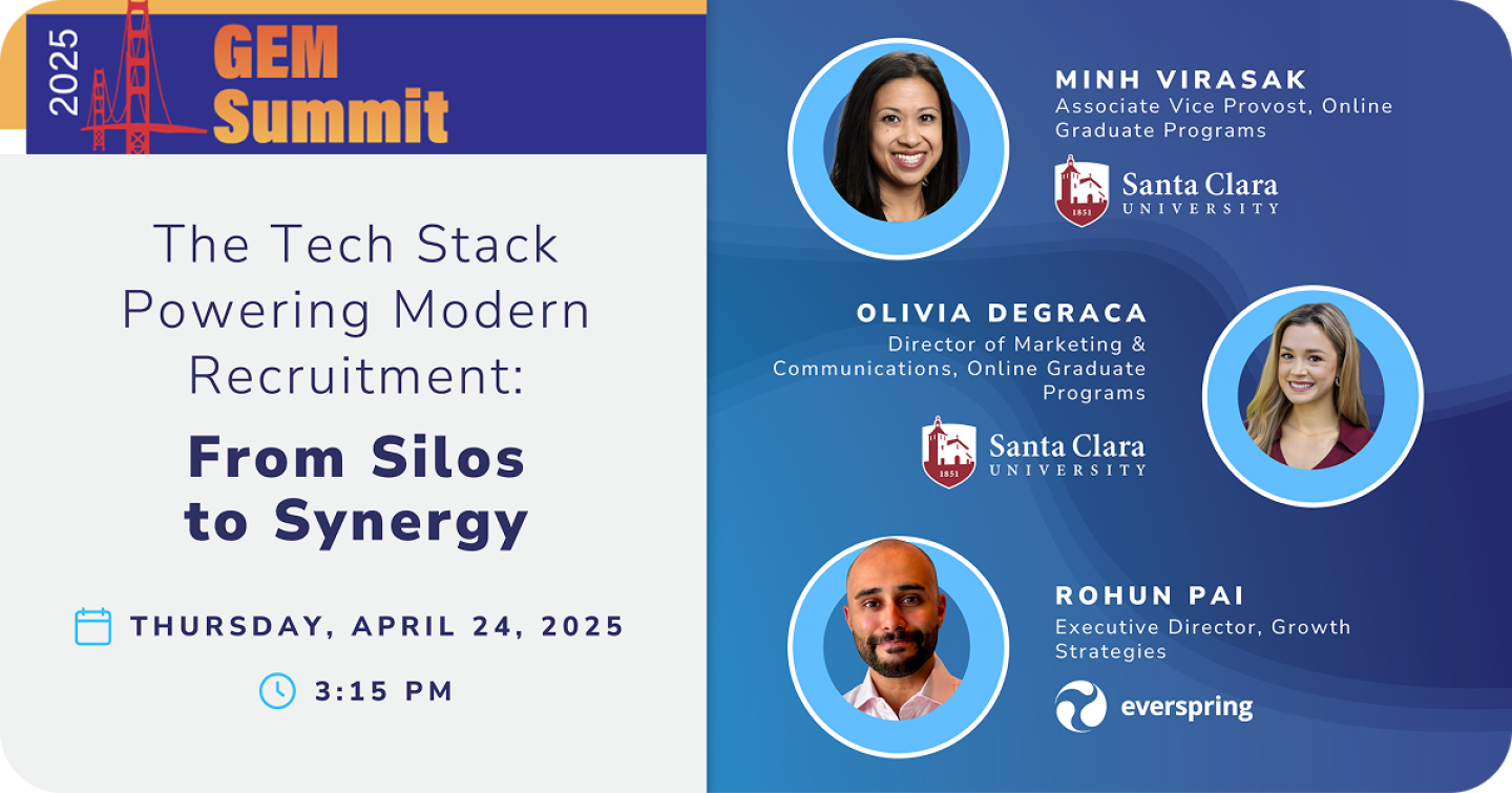 Minh Virasak and Olivia DeGraca, Santa Clara University, and Rohun Pai, Everspring, presented at the NAGAP GEM Summit 2025