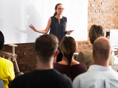 Business Team Training Listening Meeting Concept