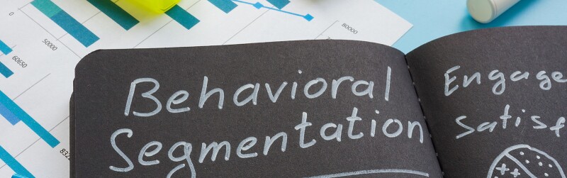 behavioral segmentation sign with marks on notepad