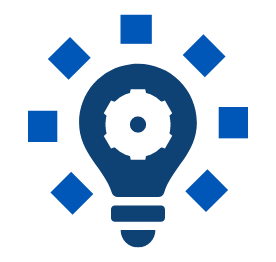 lightbulb with gear icon