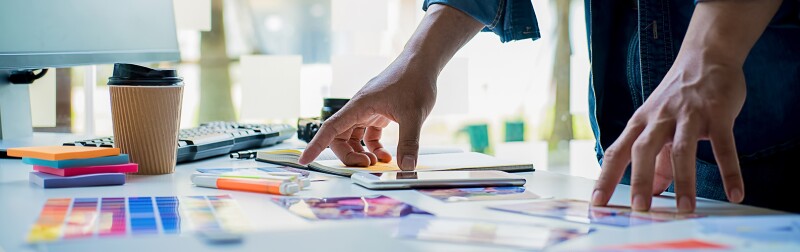 Employee developing a brand