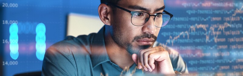 Data scientist focusing on data analysis