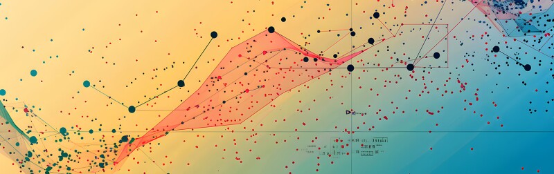 Thousands of dots; some are connected by straight lines.