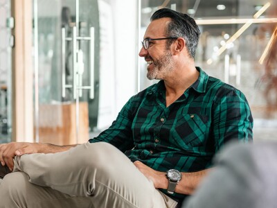 Collaborative business meeting, internship