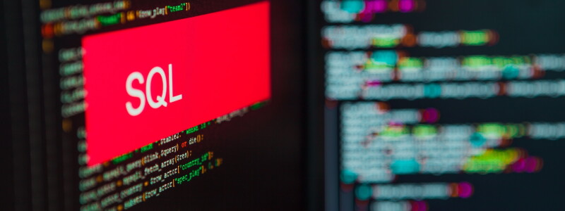SQL displayed on a computer screen