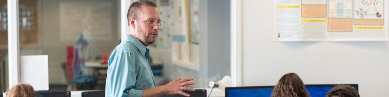 faculty member teaching students