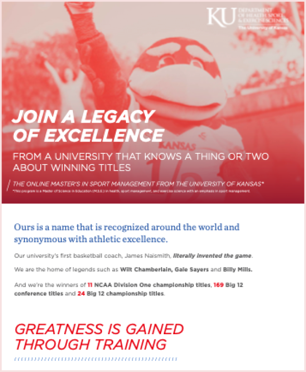Sport Management Master’s Degree KU Online