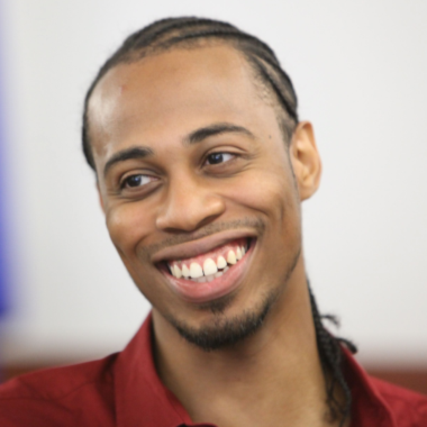 Close-up of a smiling male Yeshiva University student.