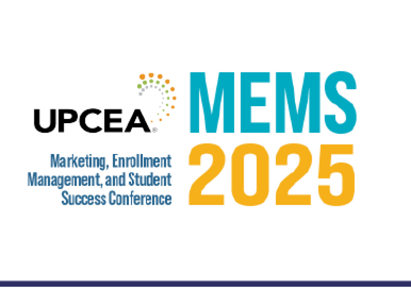 UPCEA MEMS 2025 logo for the Marketing, Enrollment Management, and Student Success Conference.
