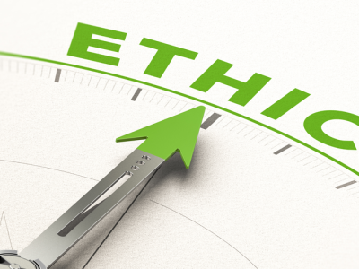 arrow pointing to ethics