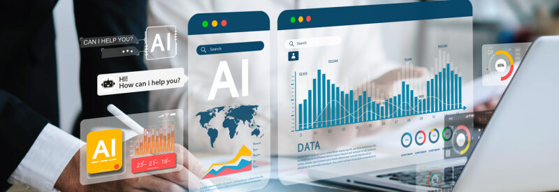 data displayed over a screen