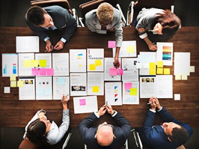 Business People Analyzing Statistics Financial Concept