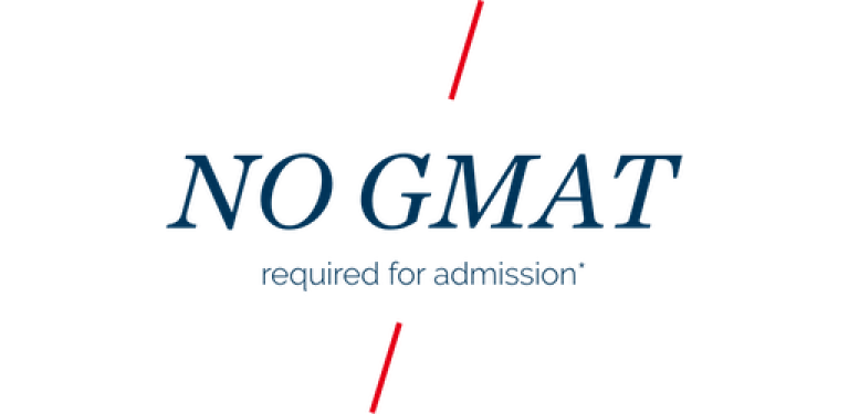 No GMAT required for admission